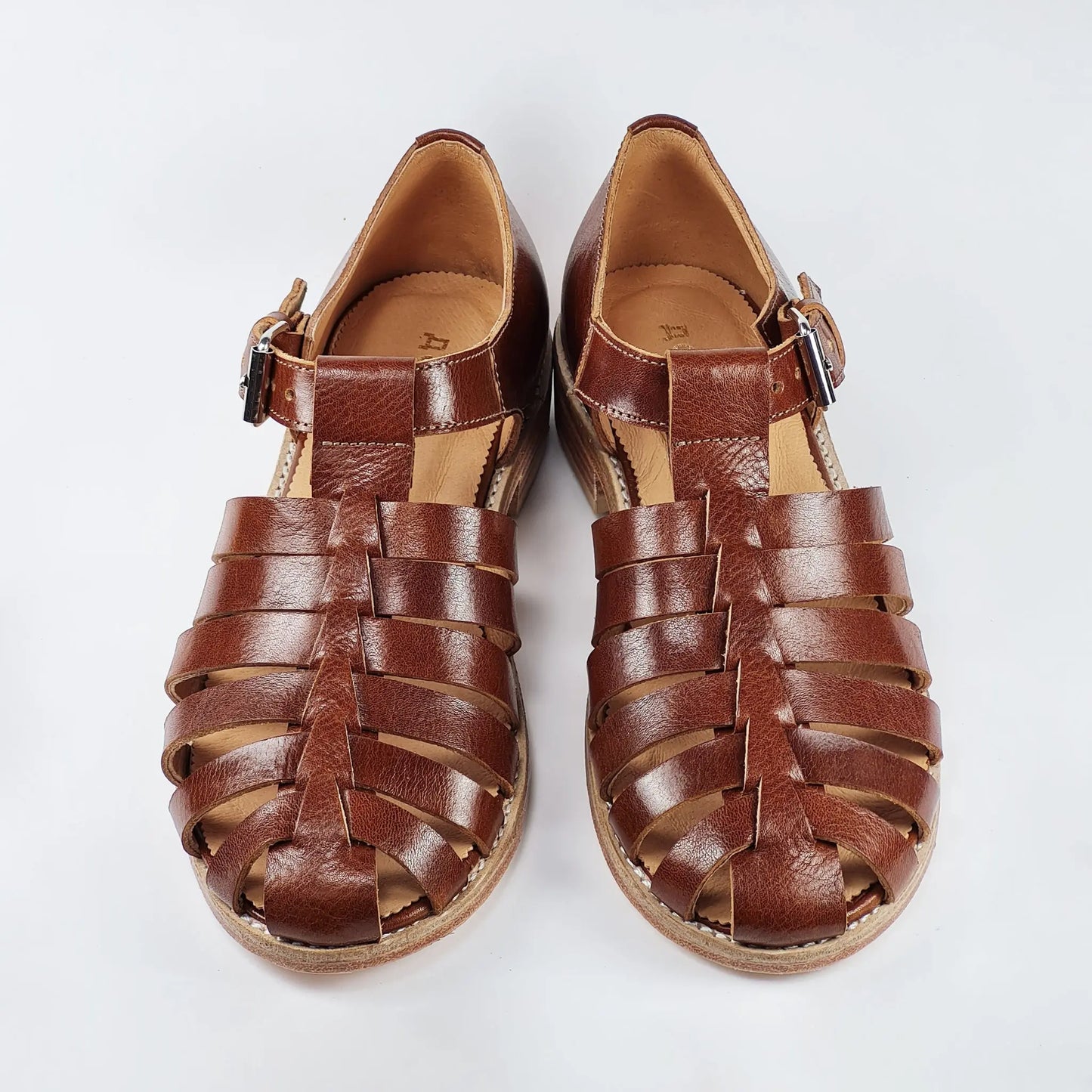 Handmade Leather Fisherman Sandals - Brown